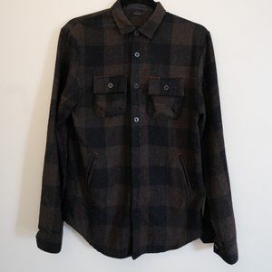Comune Wool Flannel Button Up Shirt